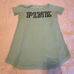 PINK Victoria's Secret Aqua Short Sleeve Tee